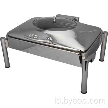 Induction Buffet Rectangle Chafing Dish dengan Pilar Frame